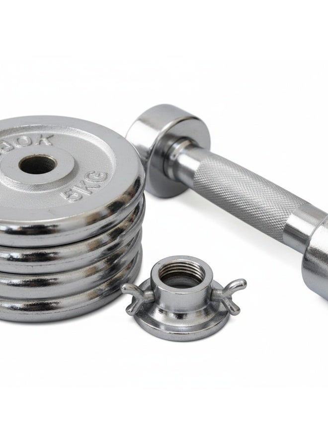 YORK 50 Kg Cast Iron Barbell And Dumbell Set - Image 3